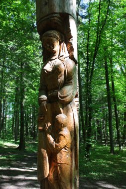 Wooden sculpture in State historical and cultural reserve 