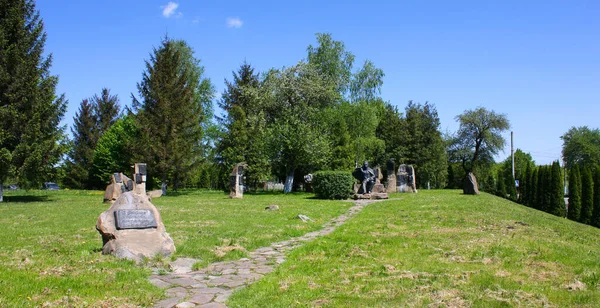 Monument Ivan Franko Park Naguevychy Ukrainian Skansen Creations Territory Native — Fotografia de Stock