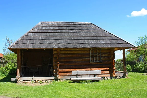 Wooden House Park Naguevychy Ukrainian Skansen Creations Territory Native City — стокове фото