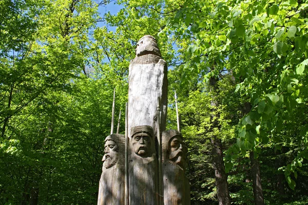 Wooden Sculpture State Historical Cultural Reserve Naguyevychi Lviv Region Naguyevichi — Fotografia de Stock