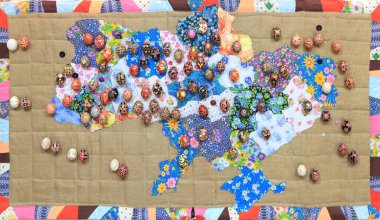 Ukrayna 'nın İvano-Frankivsk bölgesindeki Pysanka Müzesinde Paskalya yumurtaları