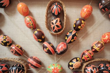 Ukrayna 'nın İvano-Frankivsk bölgesindeki Pysanka Müzesinde Paskalya yumurtaları