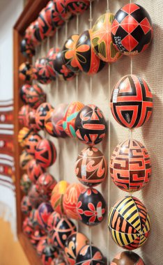 Ukrayna 'nın İvano-Frankivsk bölgesindeki Pysanka Müzesinde Paskalya yumurtaları