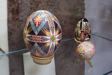 Ukrayna 'nın İvano-Frankivsk bölgesindeki Pysanka Müzesinde Paskalya yumurtaları