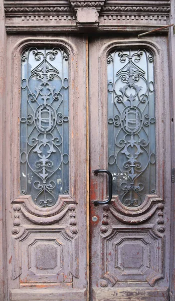 Old Wooden Door Downtown Kolomyya Ukraine — Stock fotografie