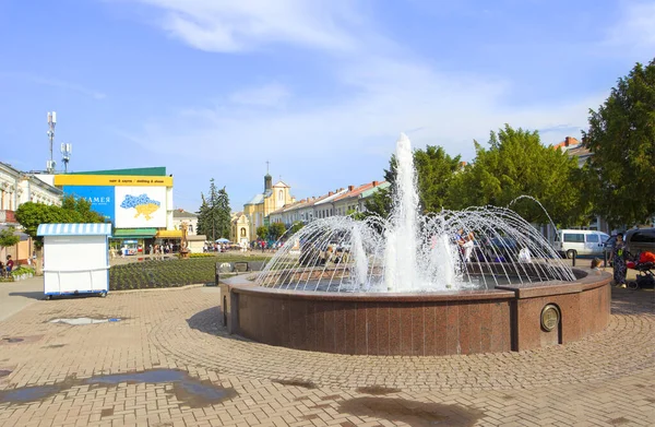 Light Musical Fountain Vodograi Lyubov Kolomyia Ivano Frankivsk Region Ukraine — Stock Photo, Image