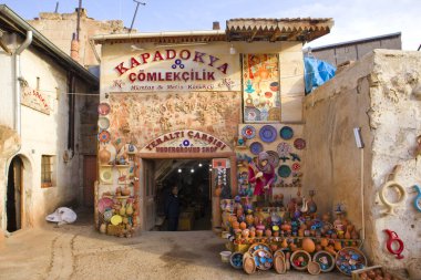 Ceramics souvenir store in downtown in Avanos, Cappadocia, Turkey