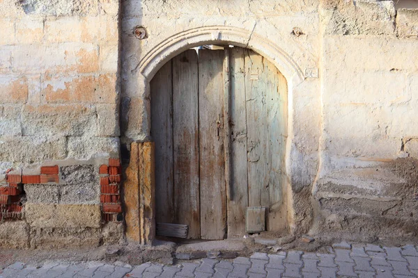 Old Wooden White Door Avanos Cappadocia Turkey — Photo