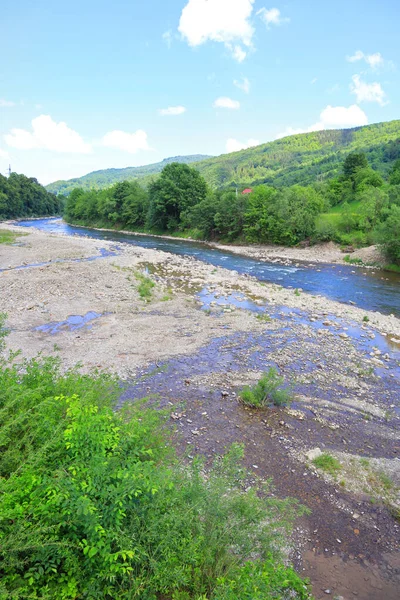 Górskie Rzeki Prut Jaremcze Ukraina — Zdjęcie stockowe