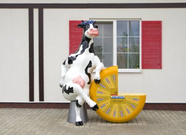 Cow sculpture near European Cheese Factory in Shabo, Ukraine