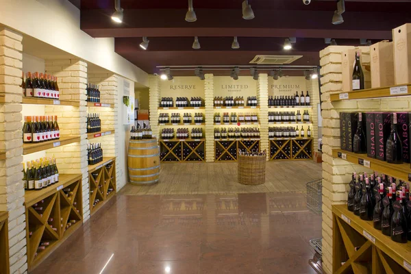 Interior Wine Store Modern Winery Shabo Village Odessa Region Ukraine — Stok fotoğraf