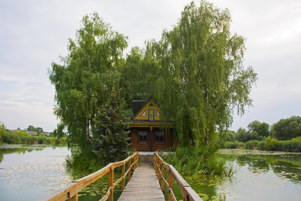 Fisherman House Stary Solotvyn Zhytomyr Region Ukraine — Zdjęcie stockowe