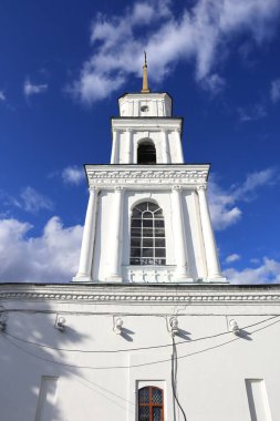 Bell tower of Holy Dormition Cathedral in Poltava, Ukraine