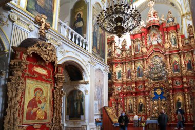 Interior of Mgarsky Spaso-Preobrazhensky Monastery in Poltava region, Ukraine