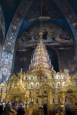 Interior of St. Nicholas Cathedral of Pokrovsky Monastery in Kyiv, Ukraine