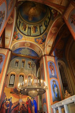 Interior of Church of the Assumption of the Blessed Virgin Mary (Mother of God Pirogoshcha) on Podil in Kyiv, Ukraine
