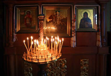 Interior of Church of Mykoli Pritiska in Kyiv, Ukraine