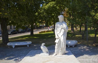Monument to Dante on Vladimir's Hill in Kyiv, Ukraine