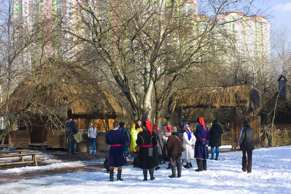 Shrovetide Holidays Cossack Village Museum Mamaeva Sloboda Kyiv Ukraine — Stock Fotó