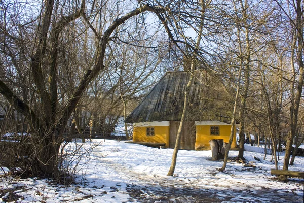 Старий Будинок Козацькому Селі Мамаева Слобода Київ Україна — стокове фото