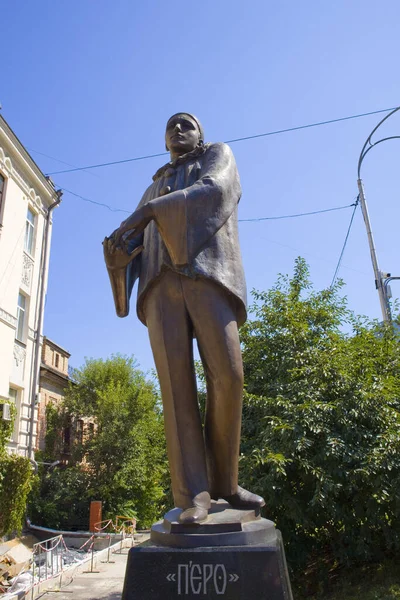 Monument Voor Alexander Vertinsky Als Pierrot Bij Andriyivsky Afdaling Kiev — Stockfoto