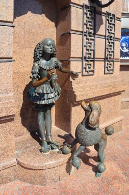Sculpture of Malvina near the Kyiv Puppet Theater, Ukraine