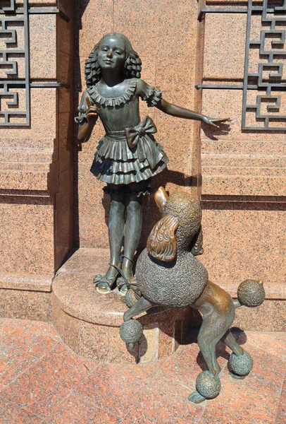 Sculpture of Malvina near the Kyiv Puppet Theater, Ukraine