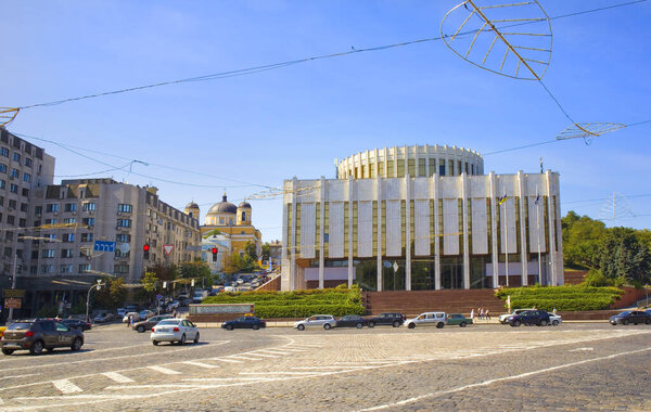Ukrainian House on the European Square in Kyiv, Ukraine