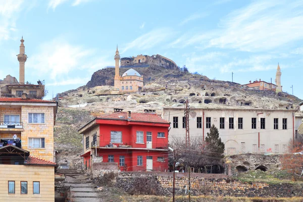 Cityscape Nevshehirskaya Fortress Kayasehir Nevsehir City Cappadocia Turkey — стокове фото