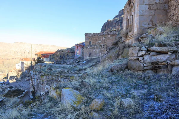 Mountain Village Selime Castle Cappadocia Turkey — Fotografia de Stock