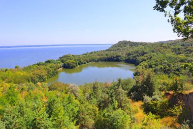 View of Buchak Lake in Cherkasy region, Ukraine
