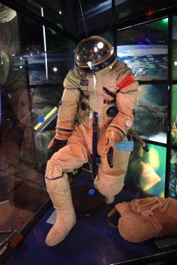 Space suit in National Museum of Cosmonautics named after S.P. Korolev in Zhytomyr, Ukraine