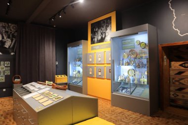 Interior of Museum of Art and Life of Hutsul region in Kosiv, Ukraine