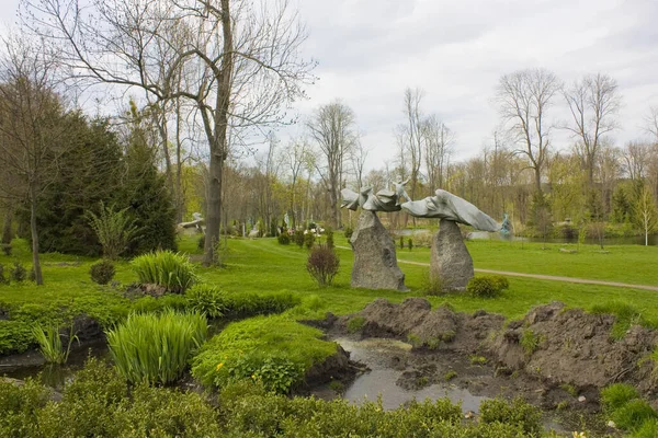 Park with sculptures in Korostyshiv, Ukraine