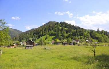 Landscape in the Carpathians in the Hutsul region, Ukraine
