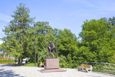 Ukrayna, Kyiv 'deki Fomin Botanik Bahçesindeki Mahatma Gandhi Anıtı