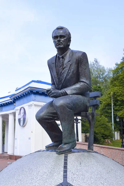 Monumento Lobanovskyi Perto Estádio Kiev Ucrânia — Fotografia de Stock