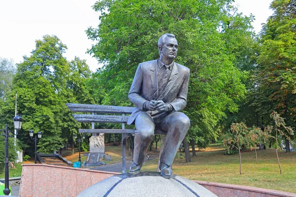 Monument Till Lobanovsky Nära Stadion Kiev Ukraina — Stockfoto