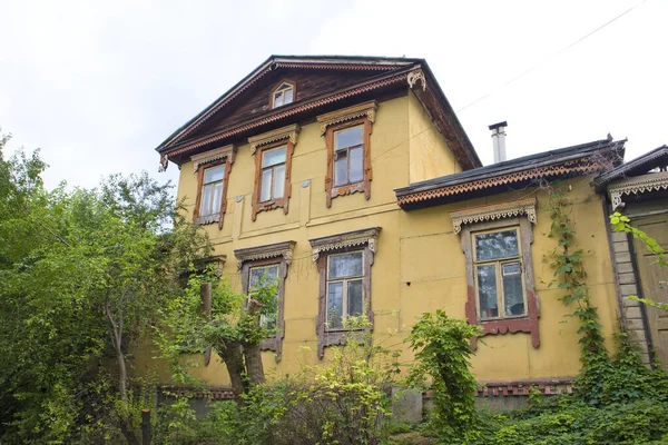 Oud Houten Huis Het Centrum Van Kiev Oekraïne — Stockfoto