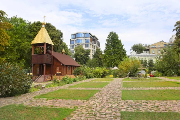 Wooden Church of St. George and foundation of the Church of the Fedorovsky Monastery in Kyiv, Ukraine