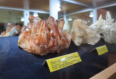  Kaya Kristali drusunun Kutup Ural kabuğuyla kaplı yakın görüntüsü