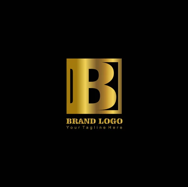 Lettera Logo Oro — Vettoriale Stock