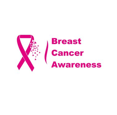 Göğüs kanseri farkındalık vektör logosu