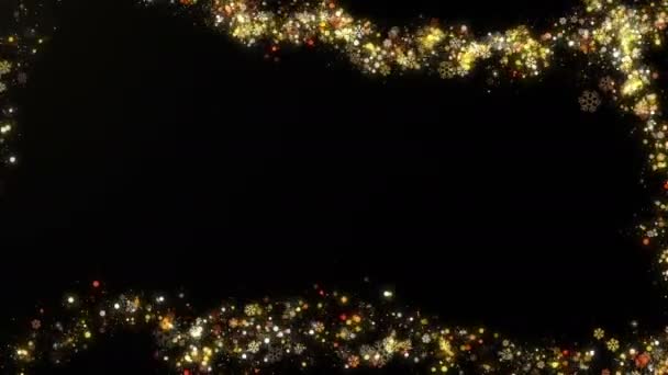 Marco Partículas Luz Navidad Con Partículas Que Brillan Para Decorar — Vídeo de stock