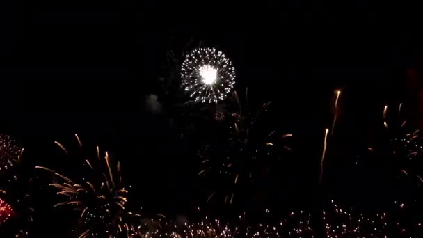 Tűzijáték Háttér Looped Lehet Használni Mint Egy Háttér Vagy Overlay — Stock videók