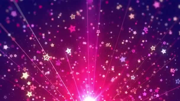 Estrellas Luces Partículas Bucle Fondo Para Título Abridor Ciencia Ficción — Vídeo de stock