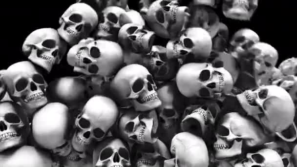 Transition Halloween Halloween Transition Est Crâne Qui Tombe Révèle Écran — Video