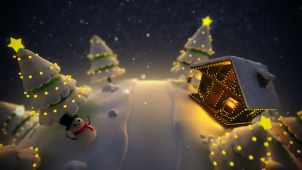 Різдвяний Нічний Фон Різдвяний Фон — стокове відео