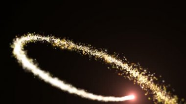  Altın Çizgiler Soyut Animasyon Arkaplanı