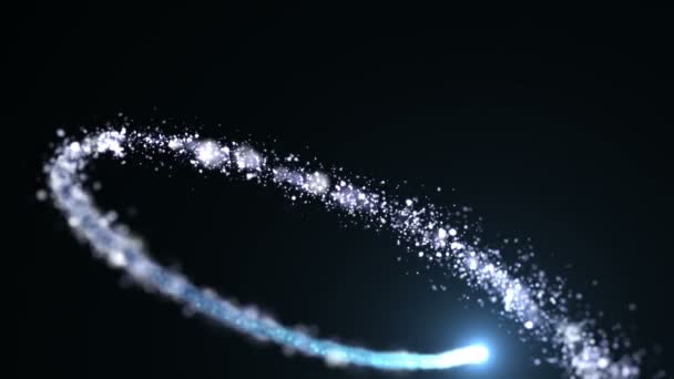 Parçacıklar Kar Taneleriyle Kış Akışı — Stok video
